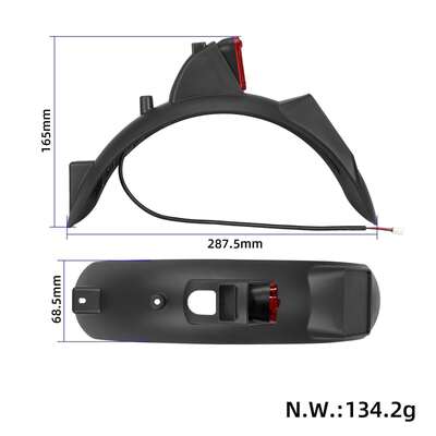 original MI 4 Lite Scooter Mudguard With Tail Light Rear Fender for xiao Mi 4Lite second-generation electric scooter accessories