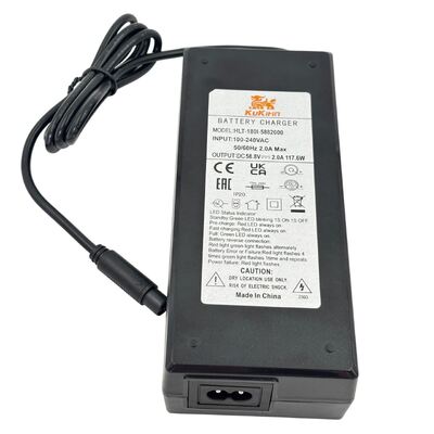 Original Power Adapter 58.8V 2A Charger Lithium Battery for kukirin g3 pro  Electric Scooter Parts