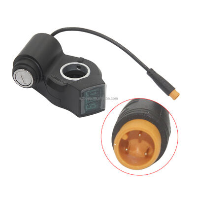 E-Bike Scooter Power Switch Lock Display Thumb Throttle Key 24V Ignition Switch for E-Scooter Handlebars Power Lock