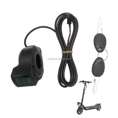 KUGOO M4 10-Inch Electric Scooter Parts Throttle Power Button Voltmeter Display with Key Ignition Switch for Kugoo M4 Scooters
