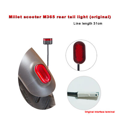 Original M365 Pro Brake LED Light Rear Fender Lamp with Wire and Terminal for Connecting Tail Light Scooter Accessories