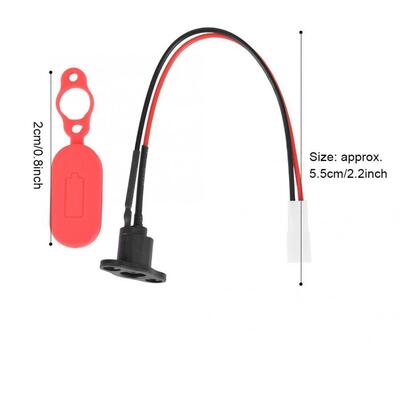 Scooter Battery Charging Port ABS Power Charging Port for Xiaomi M365 1S F30 F40electric Scooter Replacement Parts