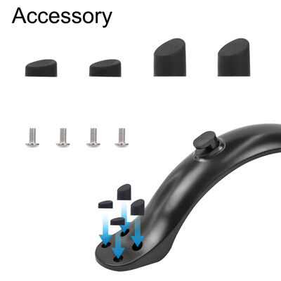 8.5-Inch Rear Fender for Electric Scooters ABS 4-Hole Tail Light Mud Guard Tire Protection Cover 5V Scooter Rear Mud Tile Fender