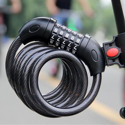 High Quality Safety Steel Cable Folding Mountain Chain Keyless Security Bicycle Cable 5 Digit Combination Bike Lock