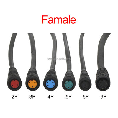 2/3/4/5/6/7/8/9  Pin female male Connector Cable Waterproof wire for electric Ebike Display Pin Cable scooter accessories