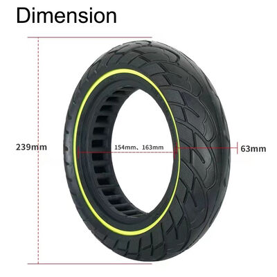 Solid Rubber Tire 10*2.5 Electric Scooter Elastic Honeycomb Tyre with Colorful Lines for Ninebot Max G30/G30D/G30P