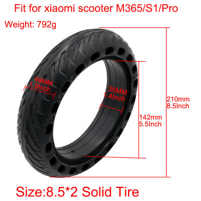 8.5*2 Inch Anti-Puncture Honeycomb Solid Tire Antiskid Shock Absorb Wheel Tyre for Mijia M365 Electric Scooter 36V Voltage