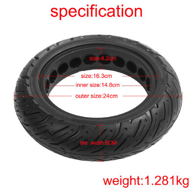 10 X 2.5 Solid Wheels Honeycomb Tire for Ninebot Max G30 G30 Electric Scooter Spare Parts Black 36V   10 Inch Scooter  10X2.5