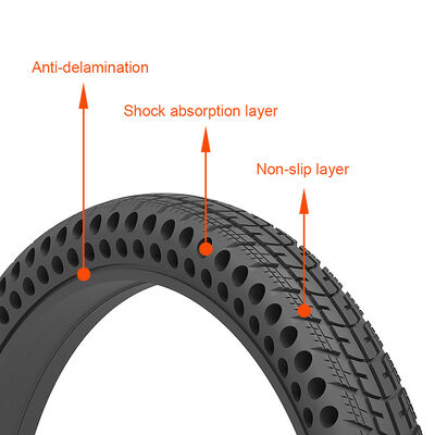 16x1.5 Inch Explosion-Proof Solid Airless Tires Rubber Scooter Tires for Children's Bicycle Folding Bike Accessories