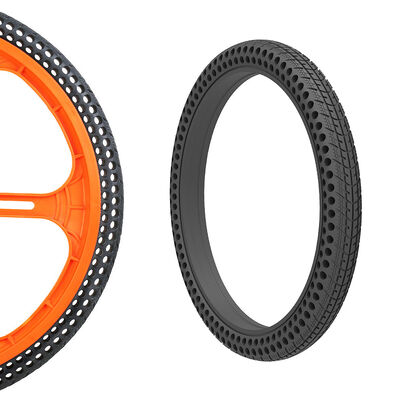 16x1.5 Inch Explosion-Proof Solid Airless Tires Rubber Scooter Tires for Children's Bicycle Folding Bike Accessories