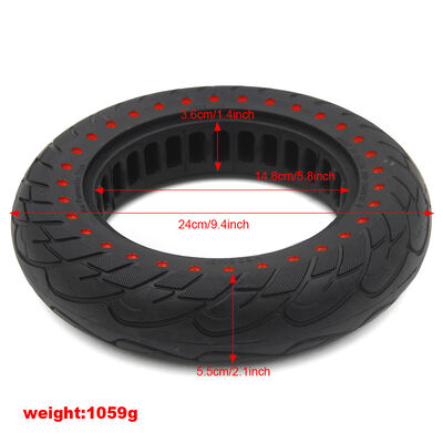 10x2.125 Inches Red Dot Factory No-Flat Shock Absorption Airless Solid Tires for Xiaomi Electric Scooter Factory Accessories for