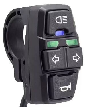 3-in-1 Electric Bike Scooter Light Switch 36V 48V with Horn Headlight Steering Features for 48V Electric Bicycle Parts