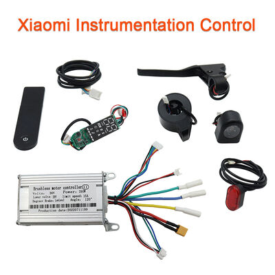 36V 350W Brushless Electric Scooter M365 with Dashboard Headlight Tail Light Cover Accelerator Brake Handle-Scooter Parts