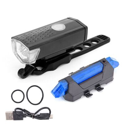 Hot Selling Rechargeable LED Bicycle Light Set Waterproof with Battery Power Supply for Outdoor Activities