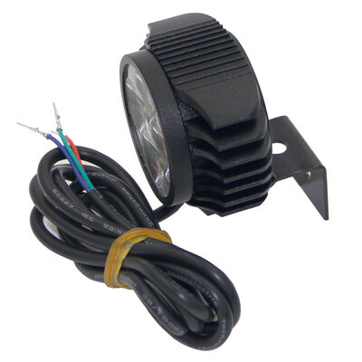 12W Front LED Electric Scooter Bicycle Light 2-in-1 Waterproof Bright Horn Headlight Ebike 12-80V Battery Powered for Bicycle