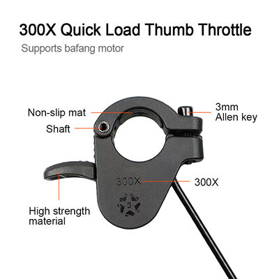 Electric Bicycle Scooter Accelerator Thumb Throttle 3PIN Female 300X for 12V 24V 36V 48V 60V 72V Ebike Scooter accessories