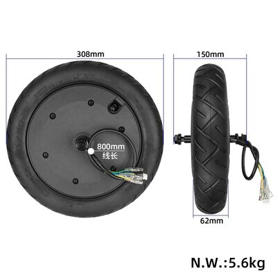 Motor Scooter Rear Wheel with 60/90-8 Vacuum Tire and Water Resistant Design for Xiaomi 5 Plus Scooter Parts